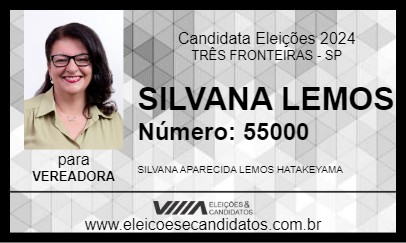 Candidato SILVANA LEMOS 2024 - TRÊS FRONTEIRAS - Eleições