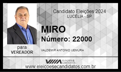 Candidato MIRO 2024 - LUCÉLIA - Eleições