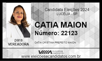 Candidato CATIA MAION 2024 - LUCÉLIA - Eleições