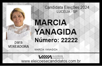 Candidato MARCIA YANAGIDA 2024 - LUCÉLIA - Eleições