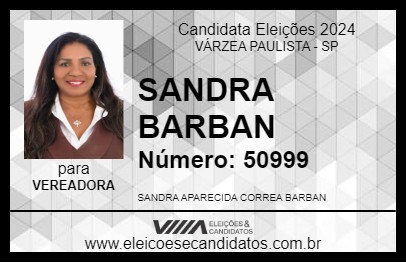 Candidato SANDRA BARBAN                  2024 - VÁRZEA PAULISTA - Eleições