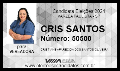 Candidato CRIS SANTOS            2024 - VÁRZEA PAULISTA - Eleições