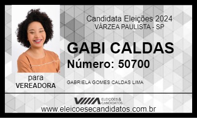 Candidato GABI CALDAS         2024 - VÁRZEA PAULISTA - Eleições