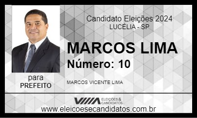 Candidato MARCOS LIMA 2024 - LUCÉLIA - Eleições