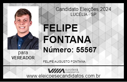 Candidato FELIPE FONTANA 2024 - LUCÉLIA - Eleições