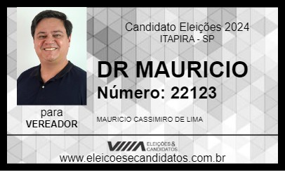 Candidato DR MAURICIO 2024 - ITAPIRA - Eleições