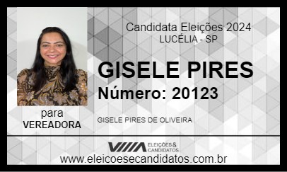 Candidato GISELE PIRES 2024 - LUCÉLIA - Eleições