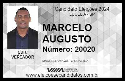 Candidato MARCELO AUGUSTO 2024 - LUCÉLIA - Eleições