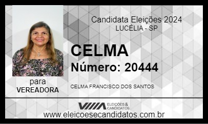 Candidato CELMA 2024 - LUCÉLIA - Eleições