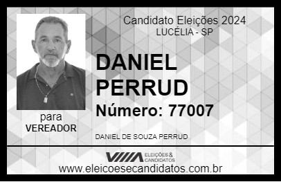 Candidato DANIEL PERRUD 2024 - LUCÉLIA - Eleições