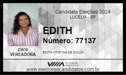 Candidato EDITH 2024 - LUCÉLIA - Eleições