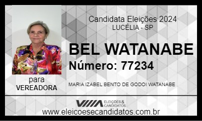 Candidato BEL WATANABE 2024 - LUCÉLIA - Eleições