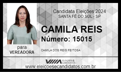 Candidato CAMILA REIS 2024 - SANTA FÉ DO SUL - Eleições