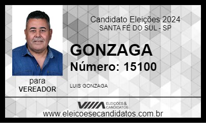 Candidato GONZAGA 2024 - SANTA FÉ DO SUL - Eleições