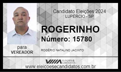 Candidato ROGERINHO 2024 - LUPÉRCIO - Eleições