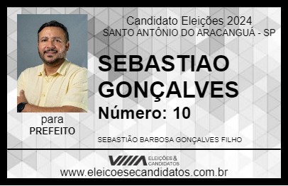 Candidato SEBASTIAO GONÇALVES 2024 - SANTO ANTÔNIO DO ARACANGUÁ - Eleições