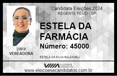 Candidato ESTELA DA FARMÁCIA 2024 - REGENTE FEIJÓ - Eleições