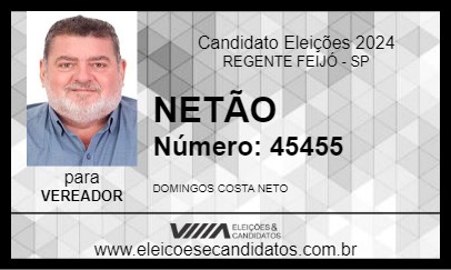 Candidato NETÃO 2024 - REGENTE FEIJÓ - Eleições