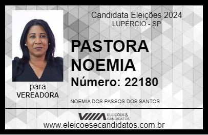 Candidato PASTORA NOEMIA 2024 - LUPÉRCIO - Eleições