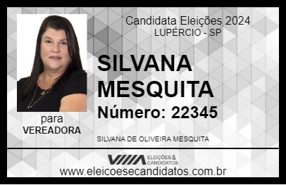 Candidato SILVANA MESQUITA 2024 - LUPÉRCIO - Eleições