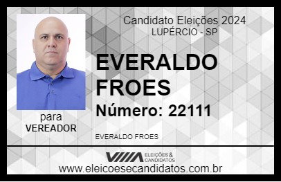 Candidato EVERALDO FROES 2024 - LUPÉRCIO - Eleições