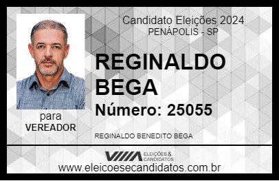 Candidato REGINALDO BEGA 2024 - PENÁPOLIS - Eleições