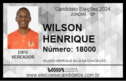 Candidato WILSON HENRIQUE 2024 - JUNDIAÍ - Eleições