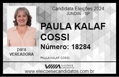 Candidato PAULA KALAF COSSI 2024 - JUNDIAÍ - Eleições