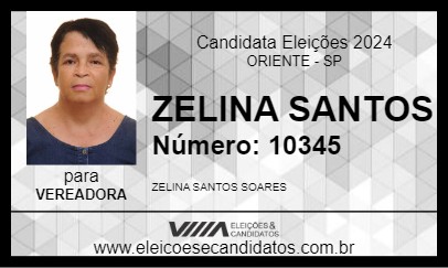 Candidato ZELINA SANTOS 2024 - ORIENTE - Eleições