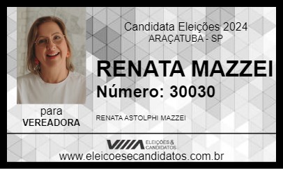 Candidato RENATA MAZZEI 2024 - ARAÇATUBA - Eleições