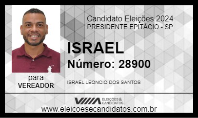 Candidato ISRAEL 2024 - PRESIDENTE EPITÁCIO - Eleições