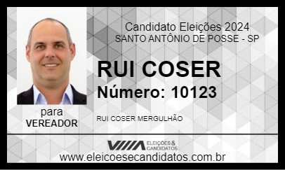 Candidato RUI COSER 2024 - SANTO ANTÔNIO DE POSSE - Eleições