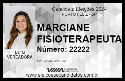 Candidato MARCIANE BATISTA 2024 - PORTO FELIZ - Eleições