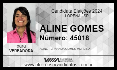 Candidato ALINE GOMES 2024 - LORENA - Eleições