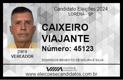 Candidato CAIXEIRO VIAJANTE 2024 - LORENA - Eleições