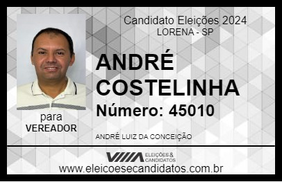 Candidato ANDRÉ COSTELINHA 2024 - LORENA - Eleições