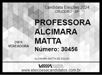 Candidato PROFESSORA ALCIMARA MATTA 2024 - CRUZEIRO - Eleições