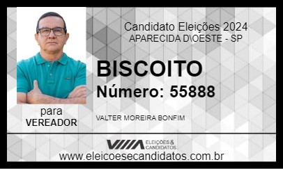 Candidato BISCOITO 2024 - APARECIDA D\OESTE - Eleições