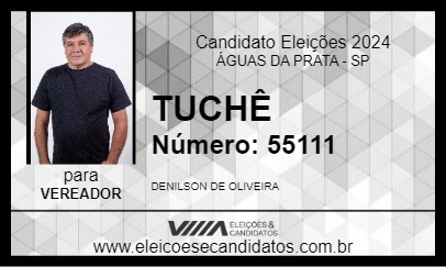 Candidato TUCHÊ 2024 - ÁGUAS DA PRATA - Eleições