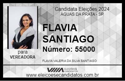 Candidato FLAVIA SANTIAGO 2024 - ÁGUAS DA PRATA - Eleições