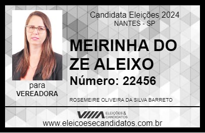 Candidato MEIRINHA DO ZE ALEIXO 2024 - NANTES - Eleições