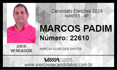 Candidato MARCOS PADIM 2024 - NANTES - Eleições