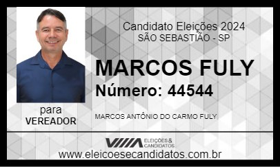 Candidato MARCOS FULY 2024 - SÃO SEBASTIÃO - Eleições