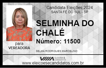 Candidato SELMINHA DO CHALÉ 2024 - SANTA FÉ DO SUL - Eleições