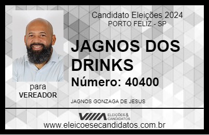 Candidato JAGNOS DOS DRINKS 2024 - PORTO FELIZ - Eleições