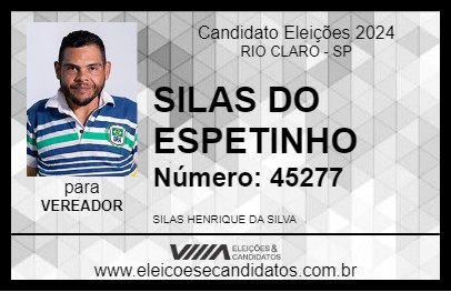 Candidato SILAS DO ESPETINHO 2024 - RIO CLARO - Eleições