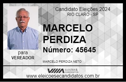 Candidato MARCELO PERDIZA 2024 - RIO CLARO - Eleições