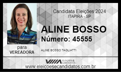 Candidato ALINE BOSSO 2024 - ITAPIRA - Eleições