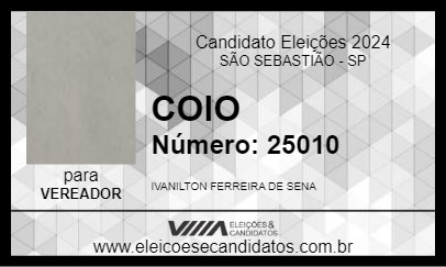 Candidato COIO 2024 - SÃO SEBASTIÃO - Eleições