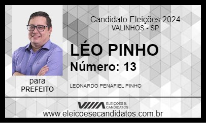 Candidato LÉO PINHO 2024 - VALINHOS - Eleições